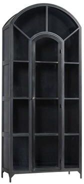 "Furniture Classics Gilborne Arched 93.5"" Storage Cabinet, Black"
