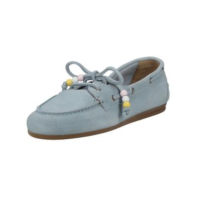 Bootsschuh PAVEMENT "Pavement Halbschuhe Veloursleder", Damen, Gr. 42, blau (hellblau), Veloursleder, Schuhe Bootsschuh