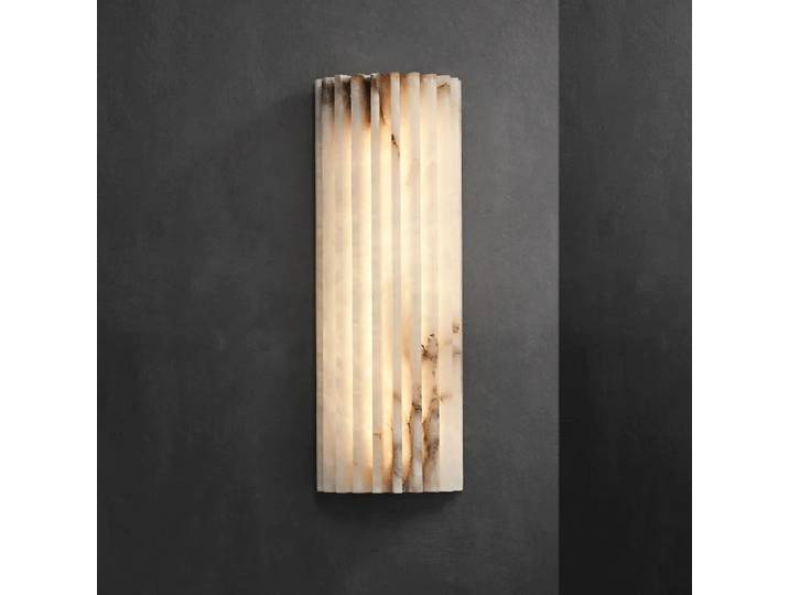 Lampe murale en marbre espagnol, petite applique murale minimaliste, lampe de chevet design pour villa, salon, couloir, décoration, veilleuse