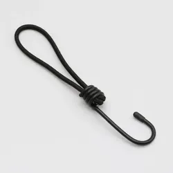 10 Spannschlaufen mit Metallhaken schwarz | 150 mm, Latex
