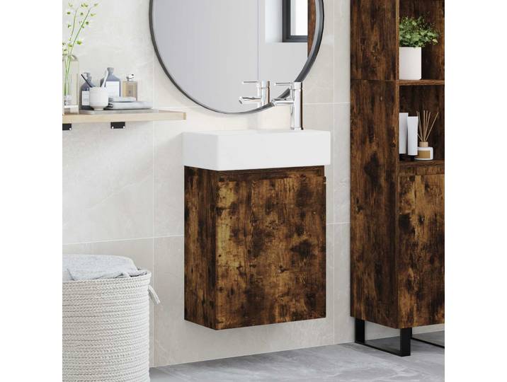vidaXL Badezimmer Waschtischunterschrank mit Wasserhahn