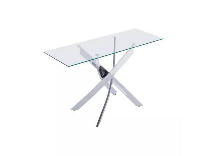 Vente-unique - Wandkonsole - Sicherheitsglas & Verchromtes Metall - Transparent - COSIMA, One Size