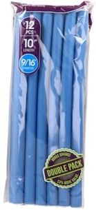 Kiss Flexi Rods 10" 9/16" Rolos Flexíveis #Blue 12 Unds
