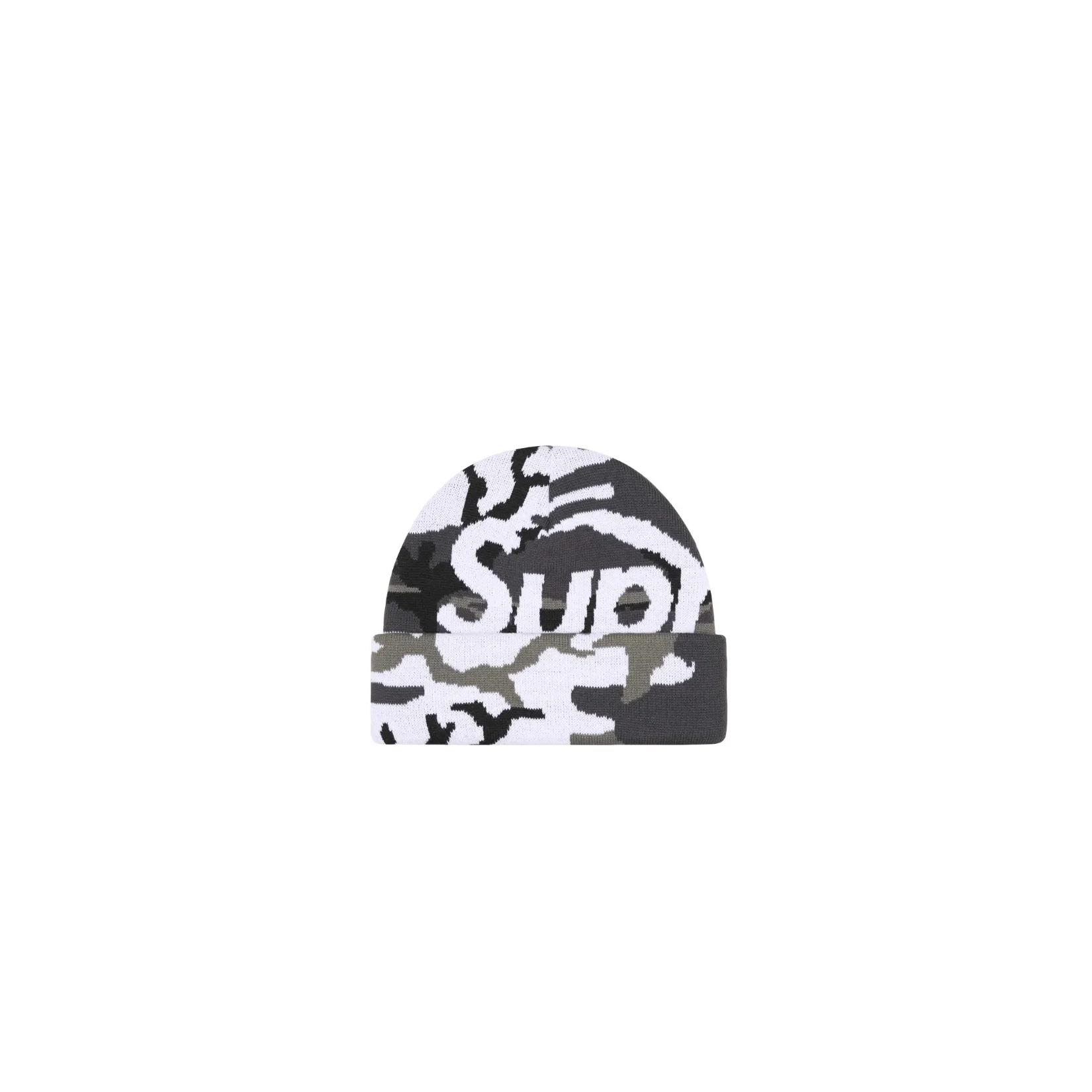 Supreme Camo Big Logo Beanie Snow Camo