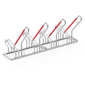 RR-Solutions Fahrradständer R25W, Bodenmontage / freistehend, Einstellparker, Breite 200cm, für 4 Fahrräder