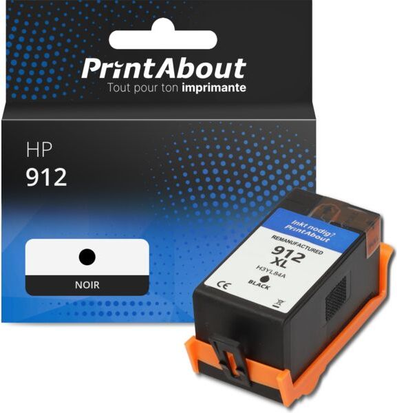 PrintAbout Cartouche compatible HP 912 (3YL80AE) - Noir Noir