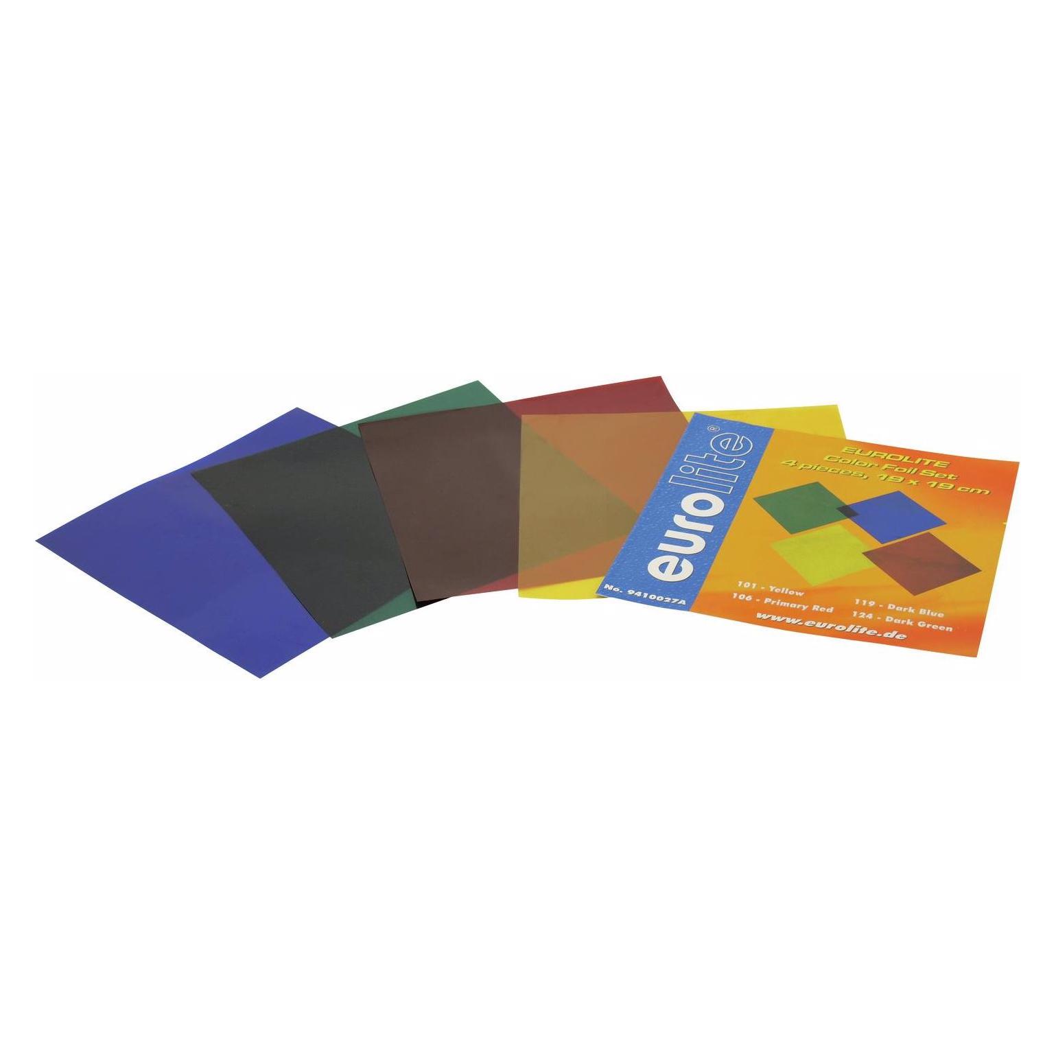 Eurolite Farbfolienset 19x19cm PAR-56 vier Farben (Farbfolie) (9410027A)