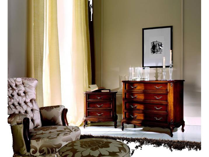 Xlmoebel Schubkastenkommode Italienische Barock-Kommode in braunem Holz mit edlem Design (1 St., Grosse Kommode-5102), Hergestellt in Europa