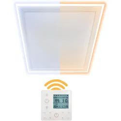 Heidenfeld Infrarot-Deckenheizung HF-HP500 2.0 mit Licht, 390-800Watt, 3-20m2, Fernbedienung, LED (640 Watt)