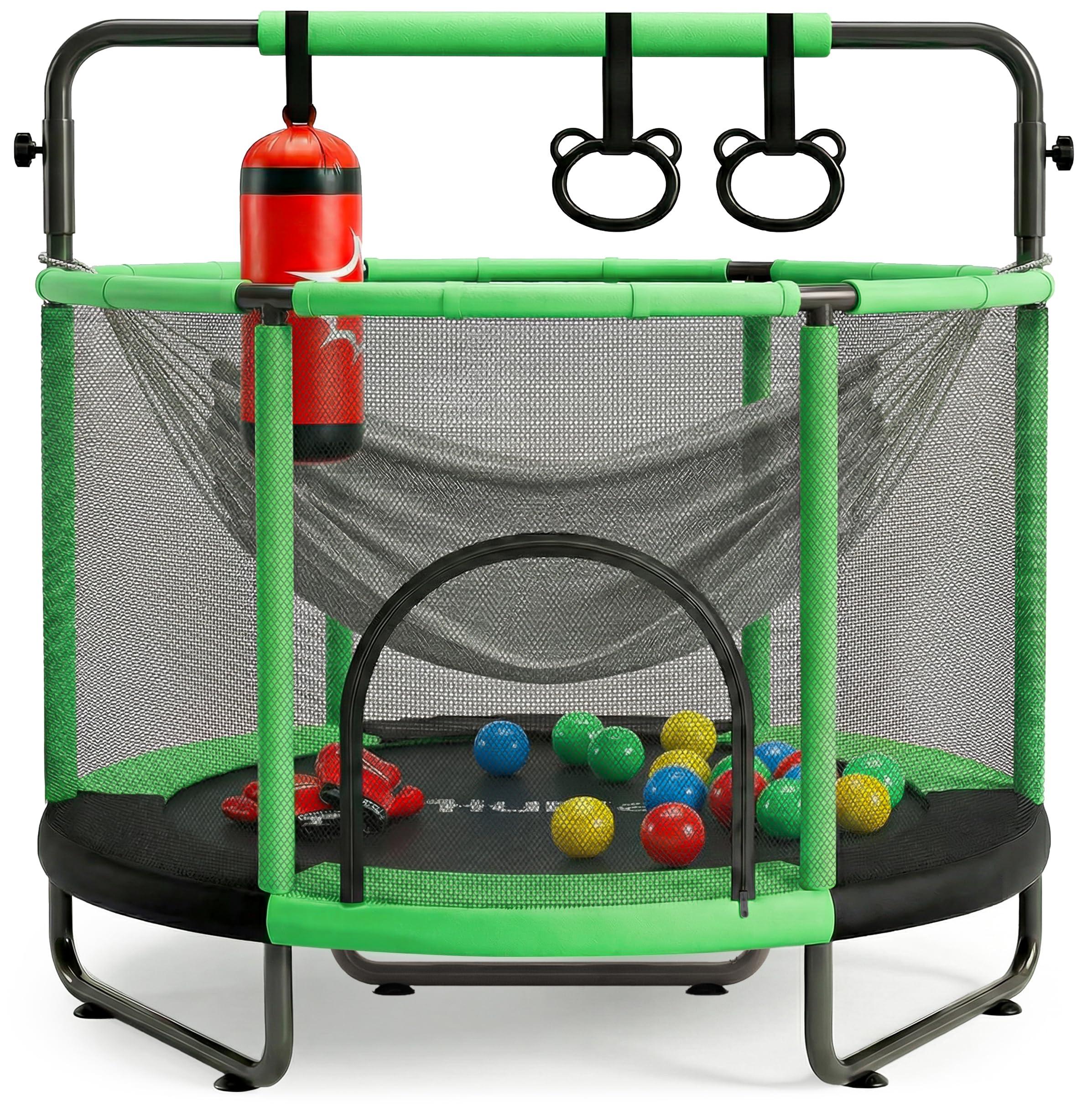 Hurtle Kindertrampolin - 140 cm mit Sicherheitsnetz - Trampolin Kinder Indoor Ou