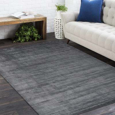 Overton Handmade Modern Contemporary Solid Area Rug