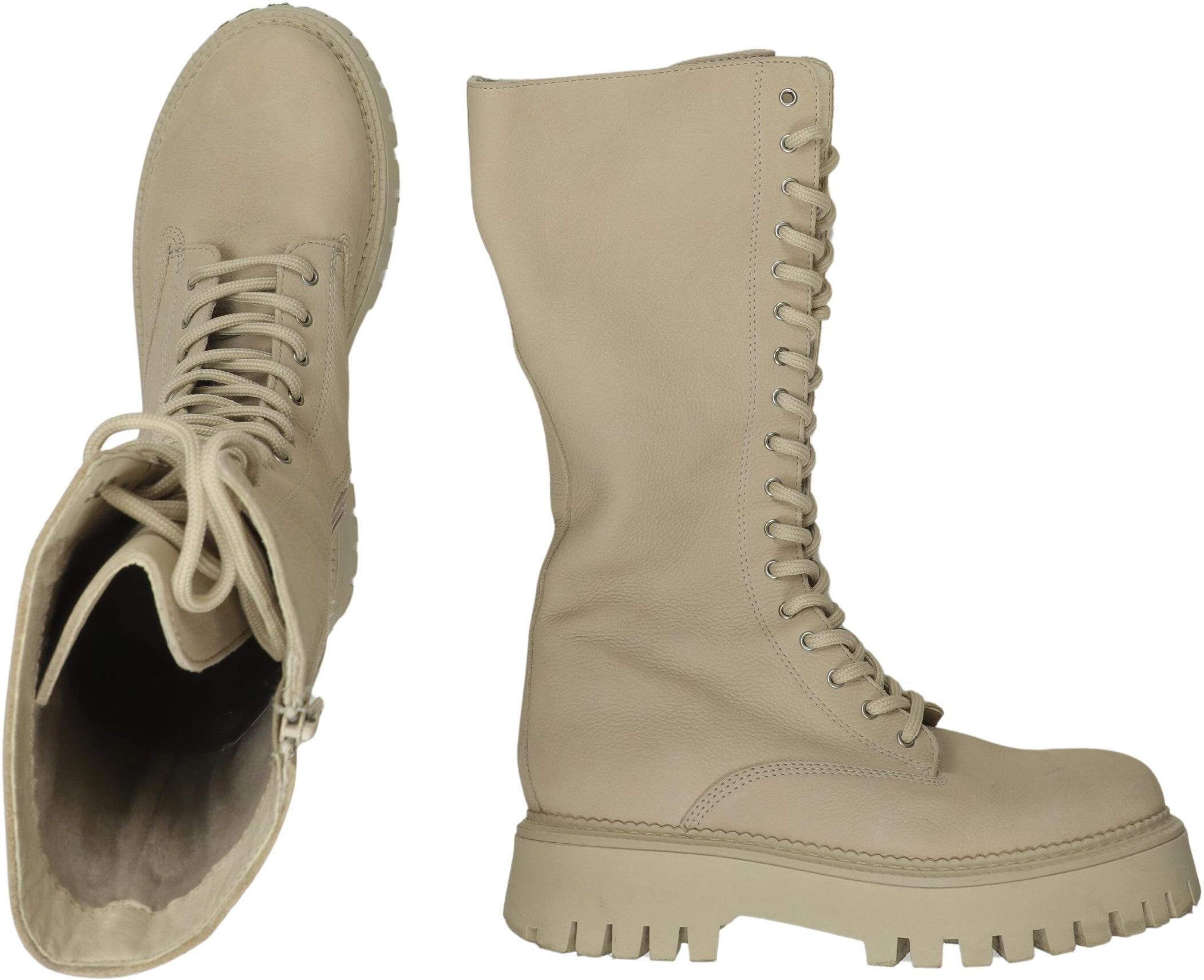5th Avenue Damen Stiefel, Beige, Gr. EU 37, Leder - Second Hand