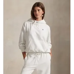 Polo Ralph Lauren für Damen. 211971691002 Leichtes Sweatshirt aus Fleece mit Kapuze, weiß (XL), Lässig, Baumwolle, Langarm