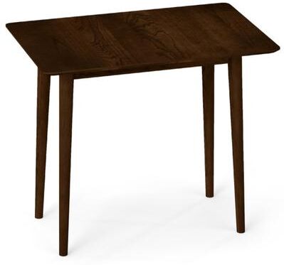 Costway Rectangular Wooden Dining Table for 2-4 34 Inch Farmhouse Solid Wood Kitchen Table-Walnut