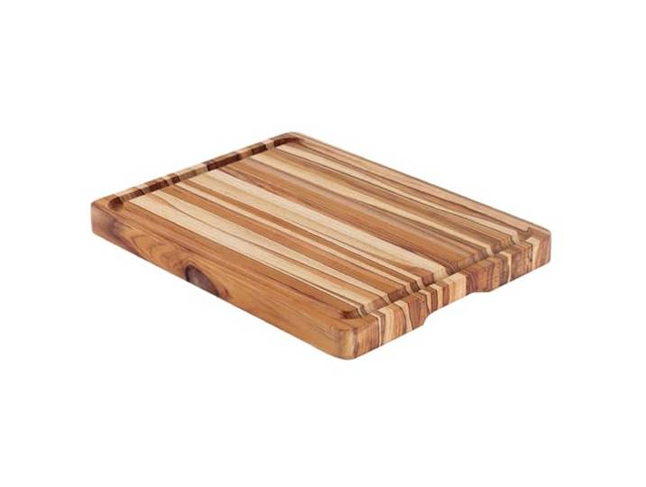 Tramontina Schneidebrett aus Teakholz, FSC-zertifiziert, beidseitig nutzbar, 50 x 38 x 4 cm, mit Saftrille, nachhaltig, Teak