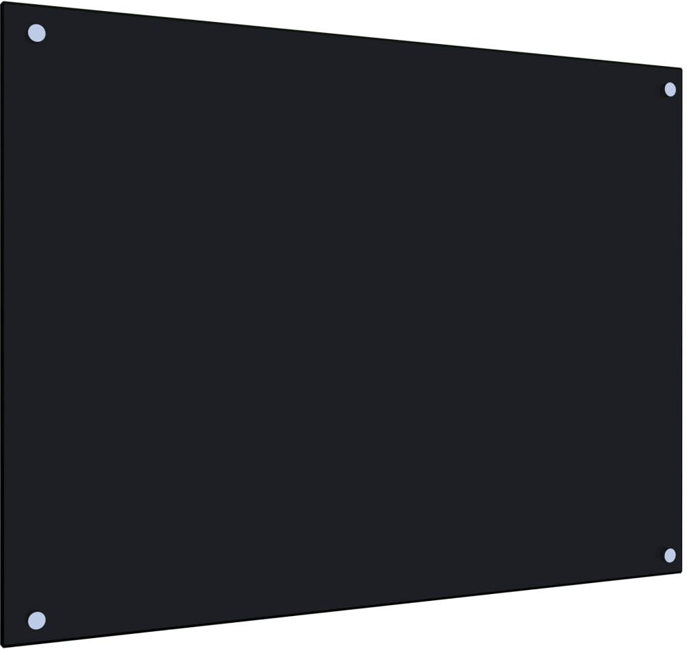 Symple Stuff Howse 60cm W x 80cm L Glass Peel and Stick Field Tile Black Bathroom