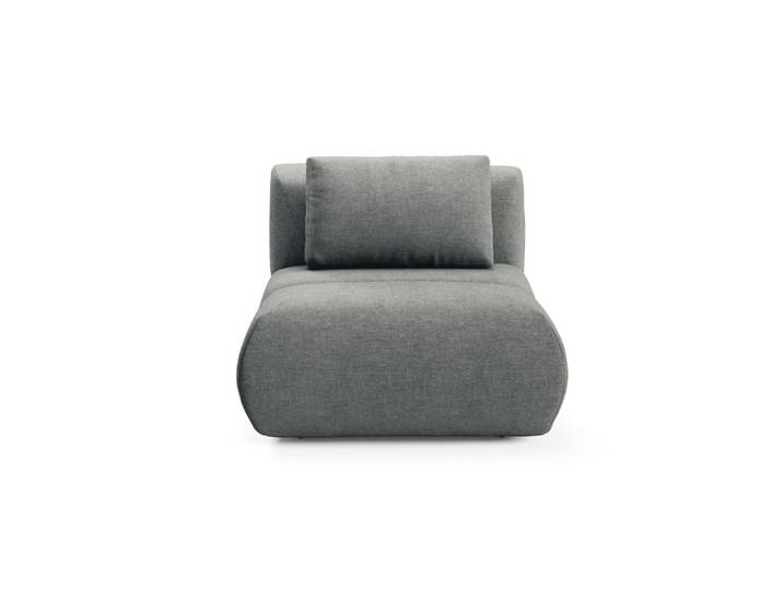 SESSEL ATOMO, Modern Polstersessel Loungesessel, Chenille-Stoff Grau