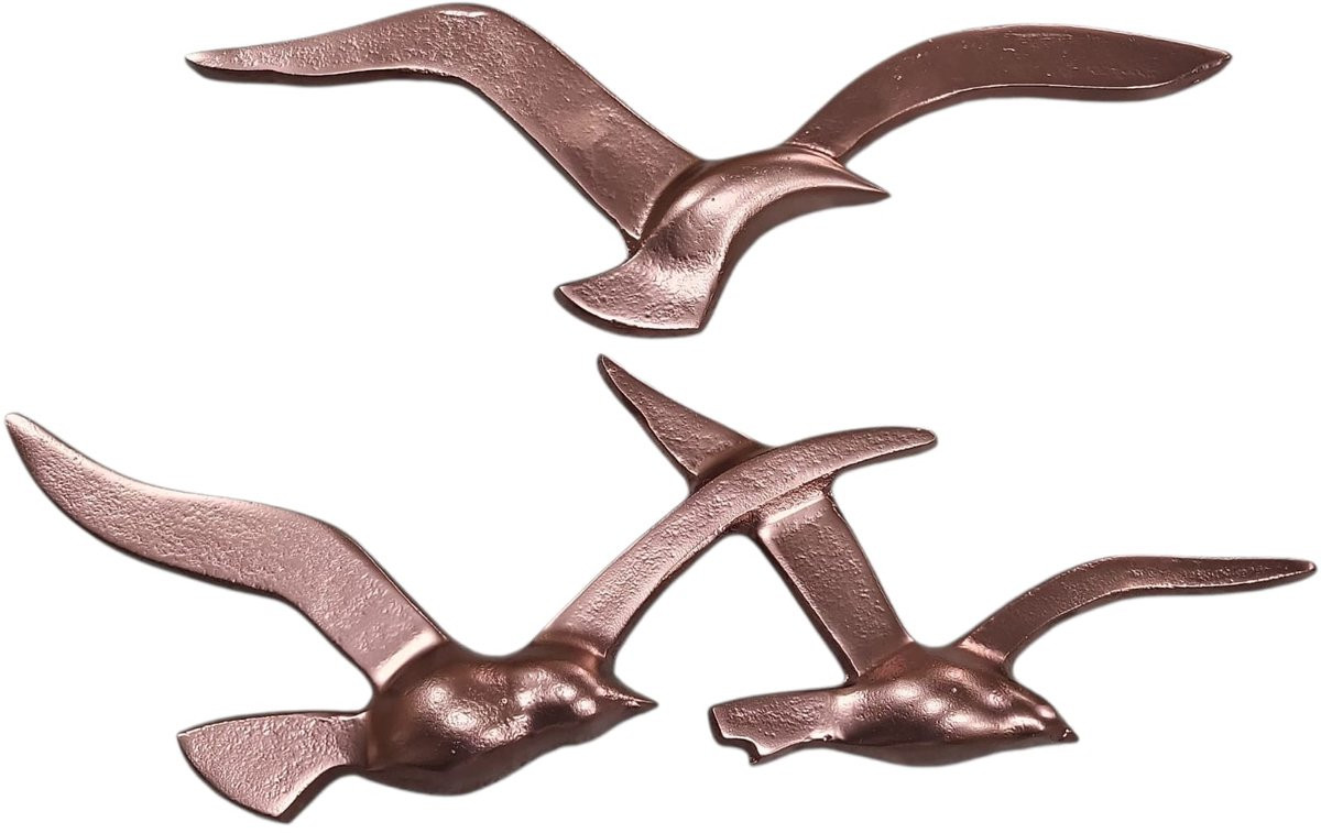 Boltze Wanddecoratie Metalen Vogels Koper 35 cm