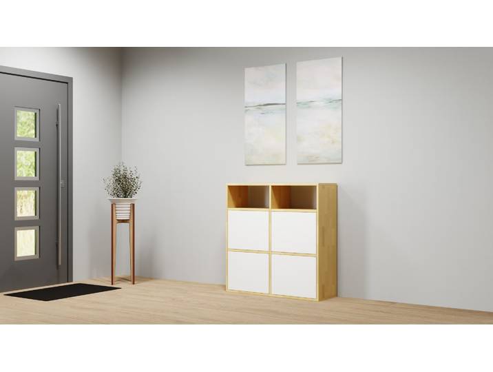 Modernes Highboard nach Maß – diverse Materialien Buche Natur geölt
