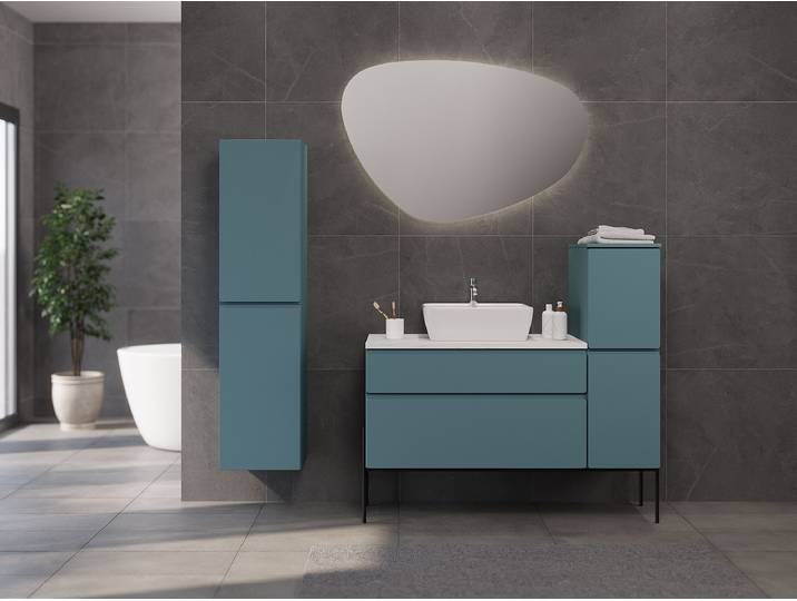Meuble midi 30 x 115 x 47cm Bleu/Bleu foncé