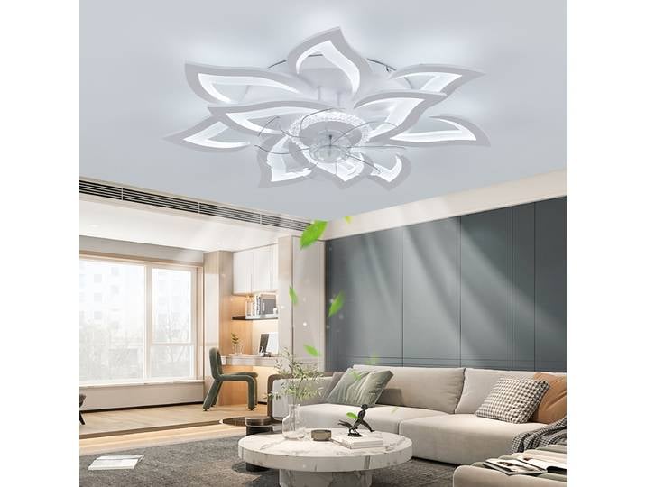 IRALAN Table à manger moderne lampe à LED ventilateur de plafond lumière Restaurant chambre ventilateur lampe ventilateur à distance éclairage domestique