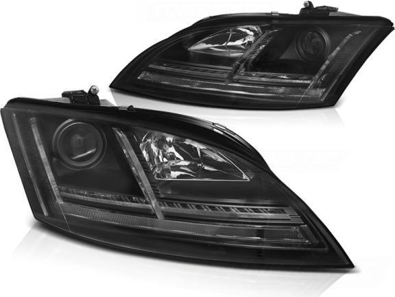 XENON LED Tagfahrlicht Scheinwerfer passend für Audi TT 8J 06-10 schwarz mit Kurvenlicht