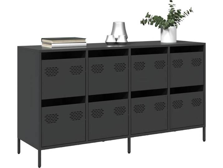 vidaXL Sideboard Noir 135x39x73\,5 cm Acier laminé à froid