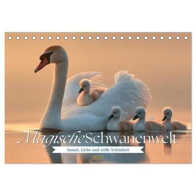 Magische Schwanenwelt (Tischkalender 2027 DIN A5 quer), CALVENDO Monatskalender