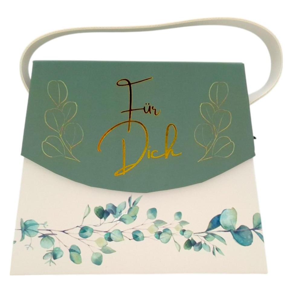 Magni Geschenkbox Für dich Handtaschenform grün (1x) (65290427)