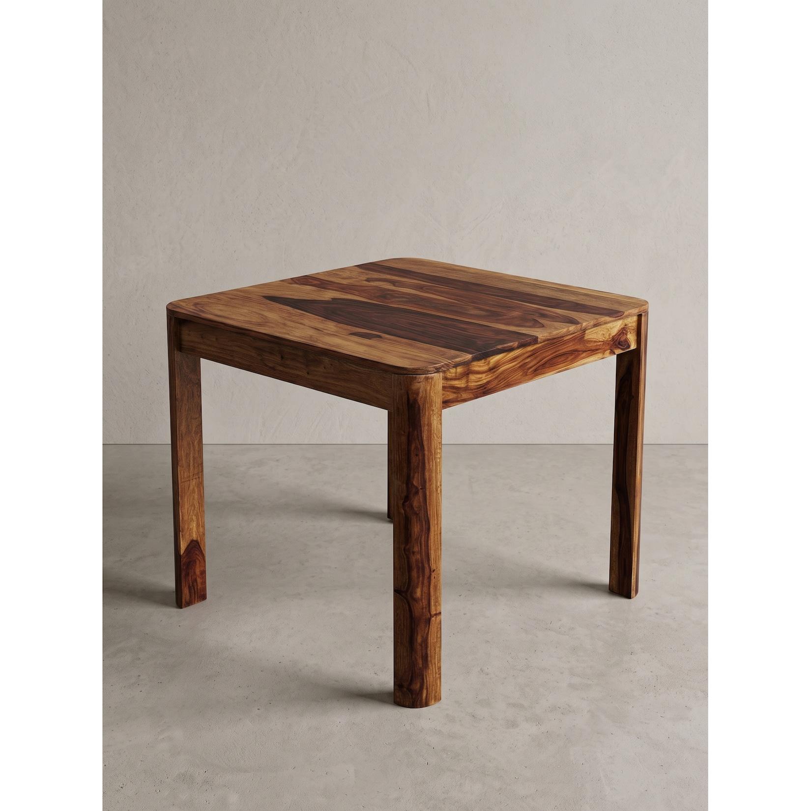 Esstisch Dunkles Massivholz 80x80x76 cm - CHARENTE Kadima