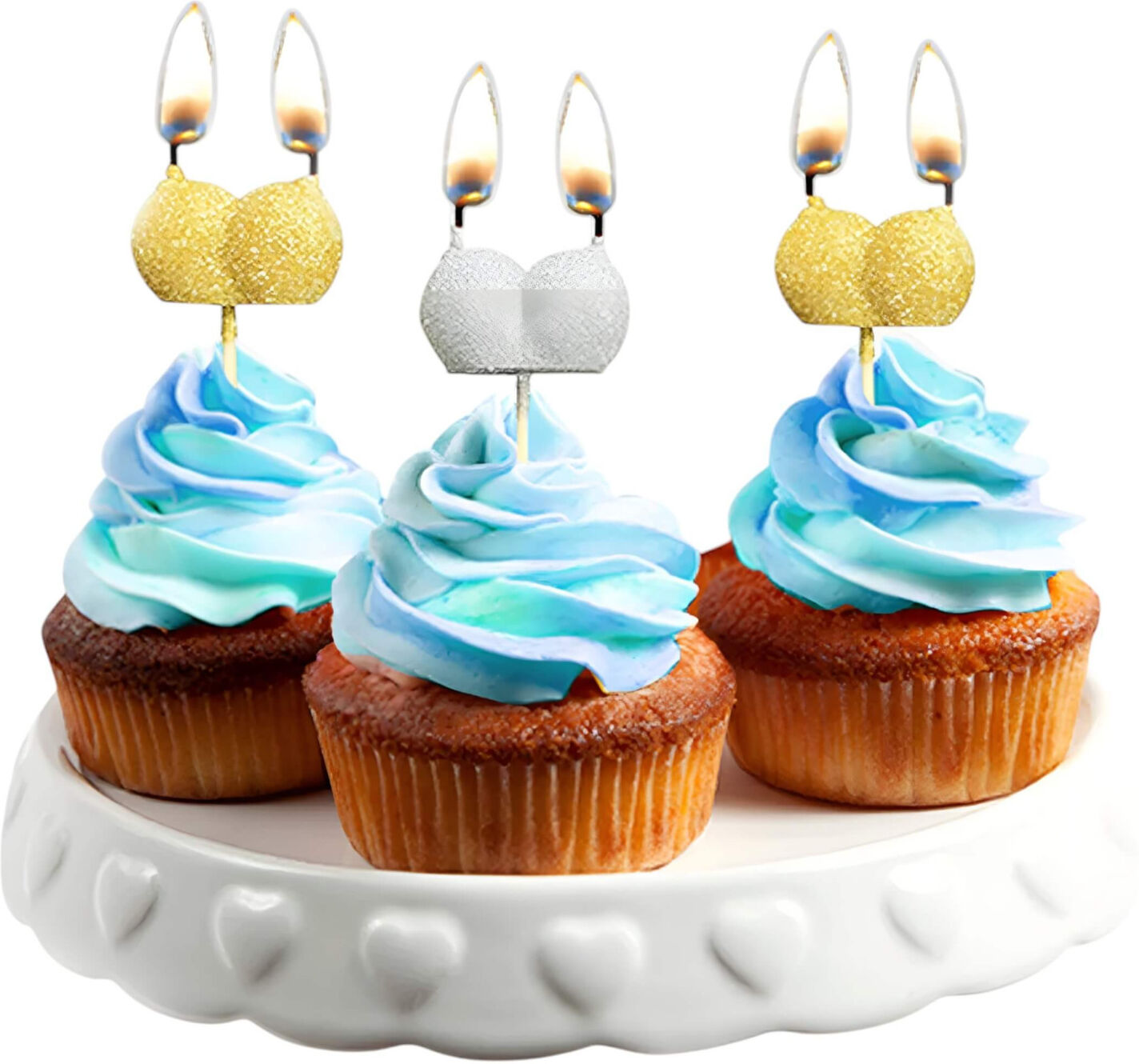 LITTLE GENIE PRODUCTIONS Glittaretti - Breast Candle Set (3pcs)