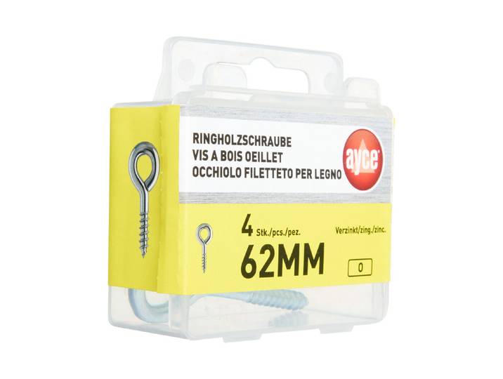 Ayce Ringschraube Verzinkt 4 mm 62 mm