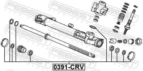 Febest Reparatursatz, Lenkgetriebe 0391-Crv Für Honda