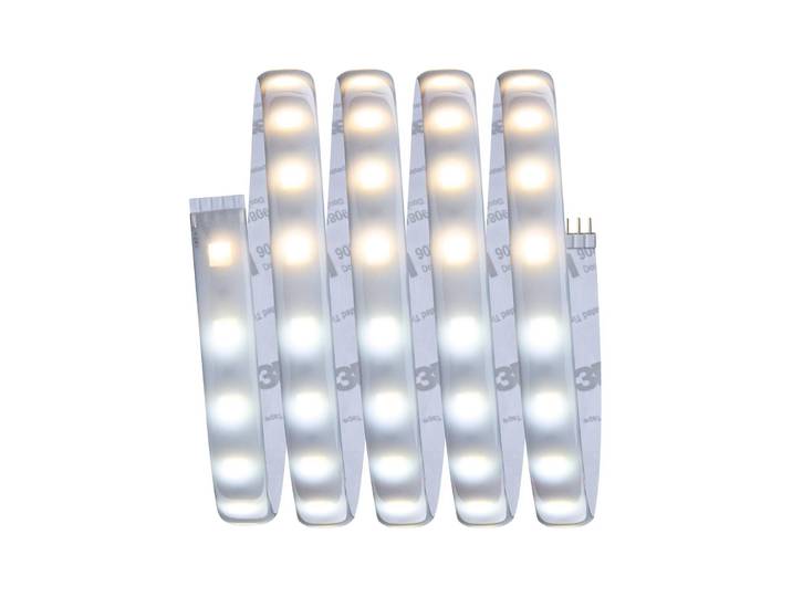 Paulmann MaxLED 500 Basisset IP44 CCT ZigBee 1,5m 500, dimmbar, alu / grau / zink, für Wohn- / Esszimmer, Kunststoff, Modern, Smart LED Strip
