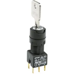APEM Keylock Switch A01 Round Op 2 Pos, Schalter + Taster