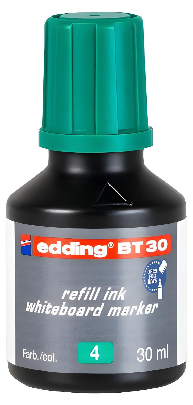 Edding BT 30 whiteboardmarker met groene navulinkt, 30 ml