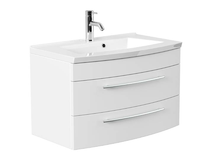 Meuble vasque Luna 82cm Blanc/Blanc