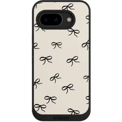 Nivocase Handyhülle für Google Pixel 9a Hülle NIVOpure Case Schwarz Muster Schleife Schleifen (Google Pixel 9a), Smartphone Hülle, Schwarz