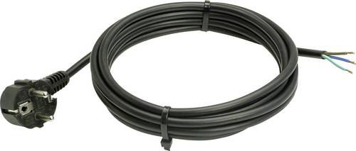 AS Schwabe 70802 Strom Anschlusskabel Schwarz 10.00m