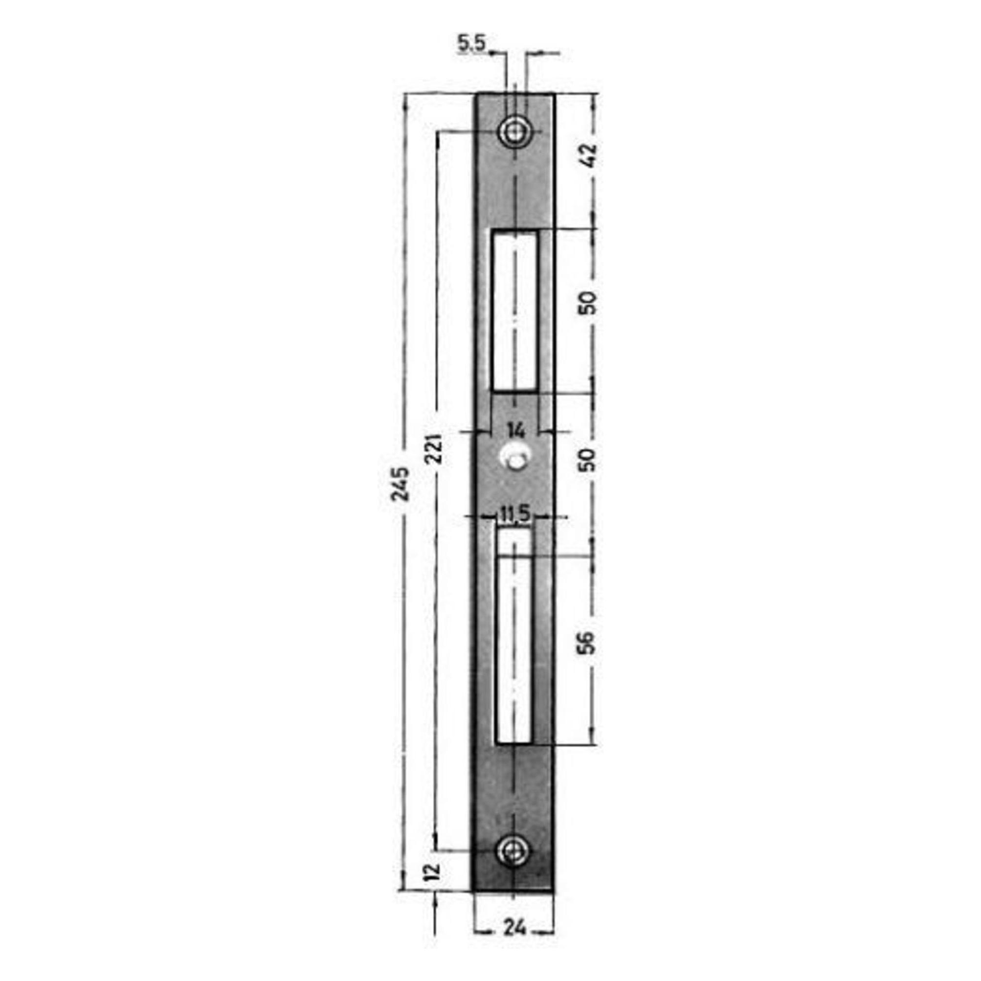 Magni KFV Schlieslech Nr 0129-03-24/245X24X2 mm verz (Schliessblech) (4015501054335)