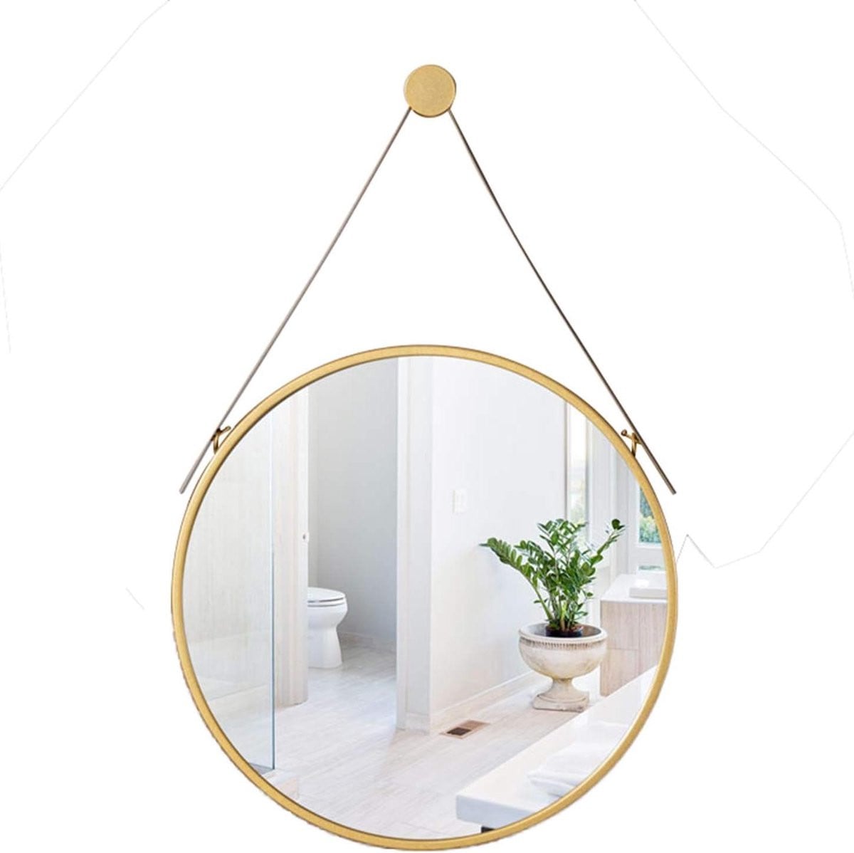 Ronde Wandspiegel Zwart met Explosieveilige Glaslaag voor Badkamer en Make-up