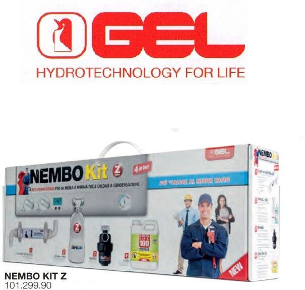 GEL Nembo Kit Plus Zero Salvacaldia Defangatore Filtro Magnetico+Dosatore+Neutralizzatore+Inibitore di Corrosione Cod. 101.400.35