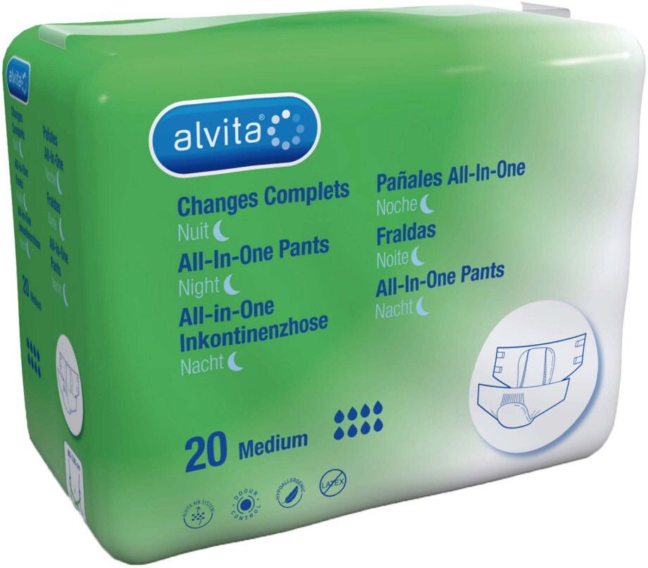 Alvita All-in-one Inkontinenzhose maxi medius Nacht 20stk