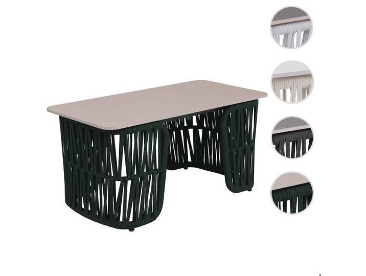 Table basse HWC-P90 43 x 90 x 45 cm verte plateau crème