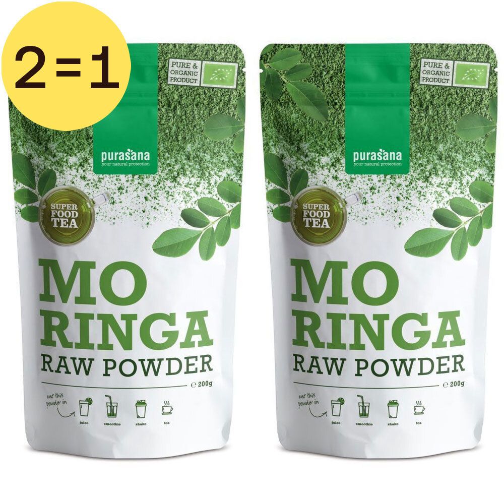 Purasana Moringa Poeder x2 2x200 g Pulver