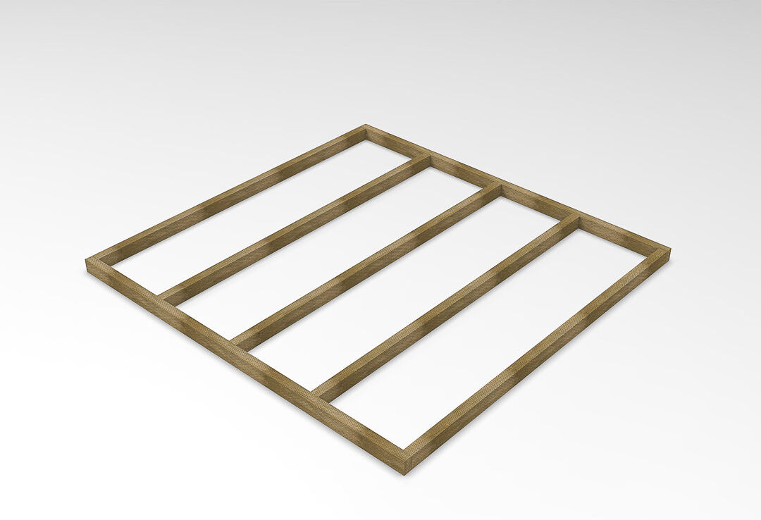 Forest Garden Shed Base Pressure Treated 7.5cm H x 212.1cm W x 206.2cm D