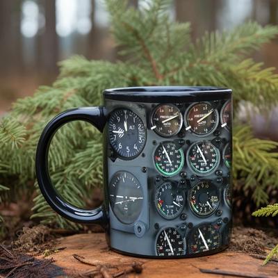 Uplift Picks Spaceship Instrument Panel Ceramic Coffee Mug Sci Fi Novelty Cup 06 301 400 Ml