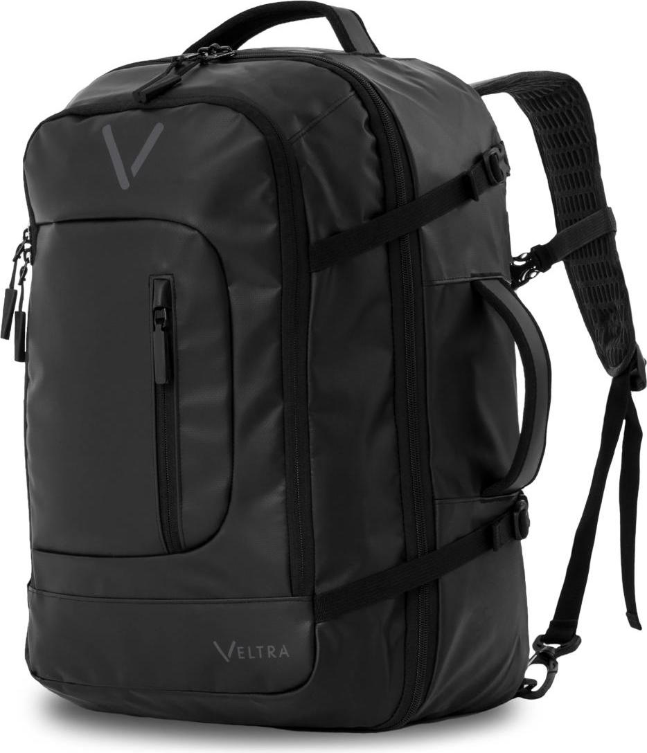 Veltra Rucksack Cabin Bag Combo mit RFID-Fach und Anti-Diebstahl-Reißverschlüssen - Schwarz
