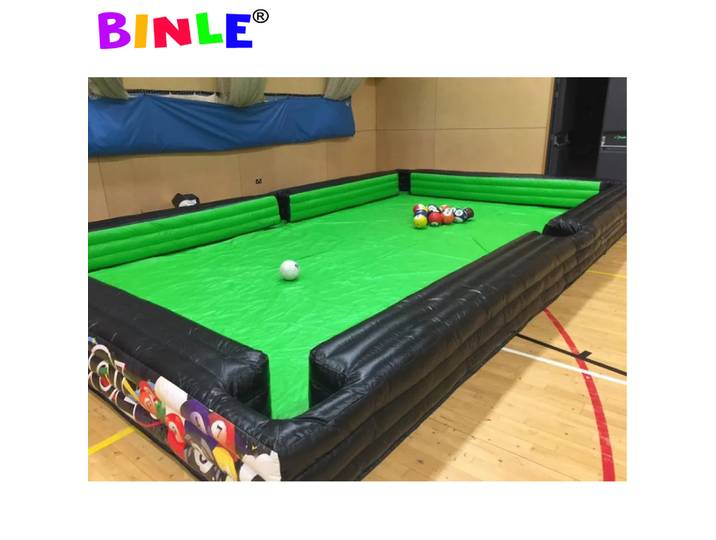 Grande table de billard gonflable pour événement de football, jeu coule de football, billard avec 16 IkBlack