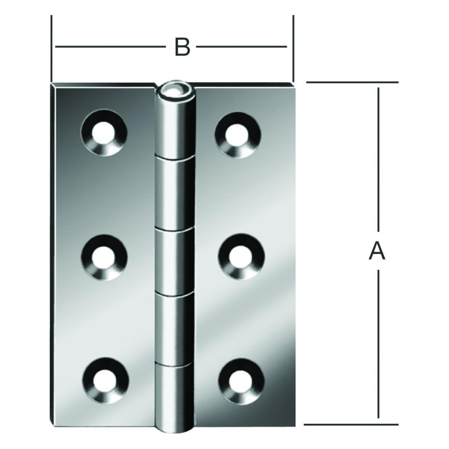 Vormann Tür-Scharnier,halbbreit,B63xH90mm,gerollt,verzinkt (230405)